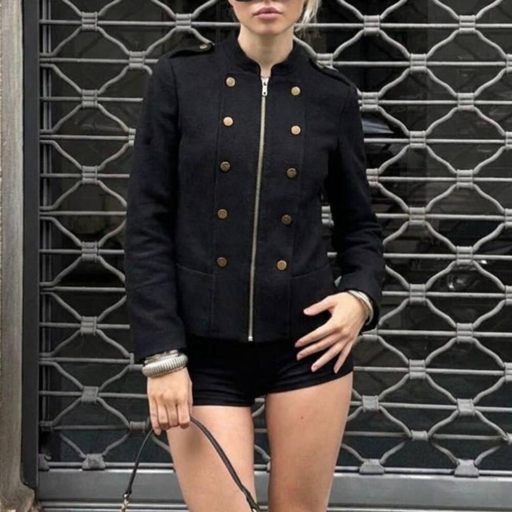 Vintage Military Button Up Jacket Archive Model Off Duty